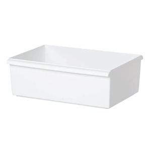 ライクイット  小物収納 レトルト食品 収納 ケース コンテナー ワイド 浅型 幅38x奥27.3x高13cm ホワイト