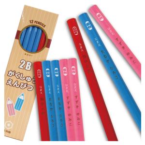 名入れ 赤鉛筆 鉛筆 がくしゅう 鉛筆 2B 名入れ 団体様