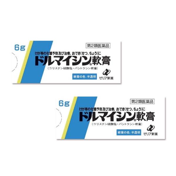 ドルマイシン軟膏 6g 外傷 やけどの化膿治療に （第2類医薬品）×2個セット