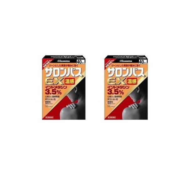 サロンパスEX温感 40枚 ×2個 温湿布 インドメタシン配合 【第2類医薬品】