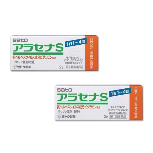 アラセナS 2g ×2個 医療用ヘルペス治療薬と同じ成分（ビダラビン）を配合（第1類医薬品）