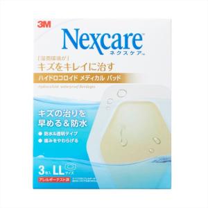 【管理医療機器】ネクスケア キズをキレイに治す ハイドロコロイド メディカルパッド LLサイズ 3枚｜minacolor