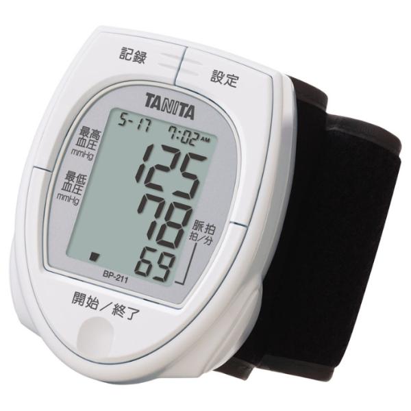 【管理医療機器】タニタ 手首式血圧計 BP-211-WH ホワイト 1台