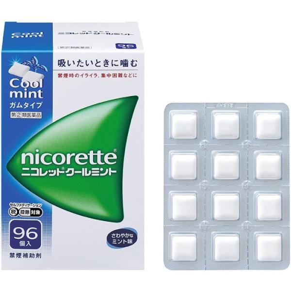 【指定第2類医薬品】ニコレットクールミント 96個入  ニコチン 禁煙