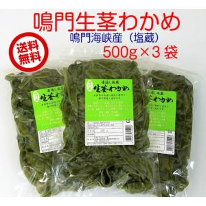 茎わかめ　鳴門産　500ｇ×3袋　湯通し塩蔵　　茎ワカメ