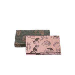 あらいそ謹製_名物裂_名刺入れ(91.猫尽くし文様_ピンク)
