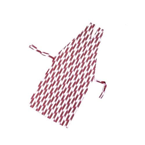 【和つう】きものエプロン(80.葡萄色と白の矢絣模様）