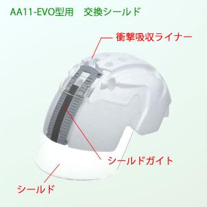 ヘルメットAA11EVO型　交換シールド　パッド 【 防災 工事用ヘルメットオプション 】｜minakami119