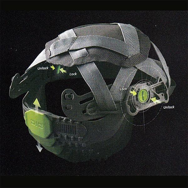 ヘルメットAA11EVO型　HA6内装　耳・アゴ紐付 【 防災 工事用ヘルメットオプション 】