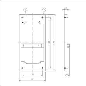 ライト　機器収容箱　P型1級フラット型総合盤プレート 機器収容箱(P型1級) ニッタン(NITTAN) 防災システム用 【通販
