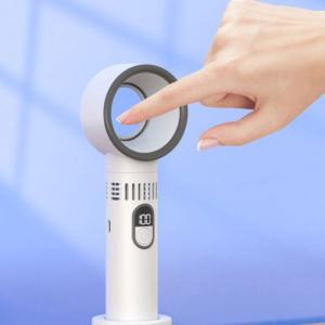 3種展開 ブレードレスポータブルファン ホワイ...の詳細画像1