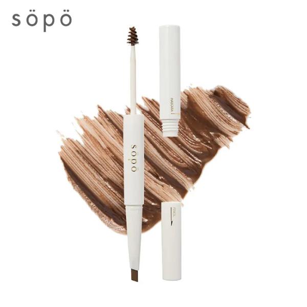 sopo 2in1 アイブロウ 02キャラメルブラウン Ｔ4582579640536　ペンシル 眉マ...