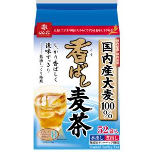 はくばく 香ばしむぎ茶 52P T4902571275008 麦茶 むぎ茶 国産大麦 ノンカフェイン ティーバッグ 水出し麦茶 煮出し麦茶 大容量 夏飲料 家庭用麦茶 爆買