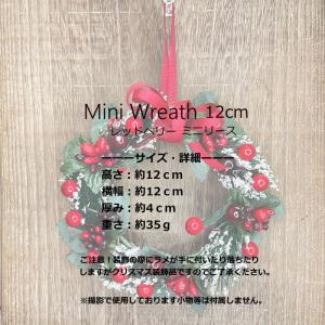 クリスマスリース 12cmレッドベリーミニリースの詳細画像3