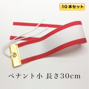 メール便：30cm10本セット 紅白 ペナント（小）幅4×長さ30cm ゴルフコンペや優勝者を記録す...