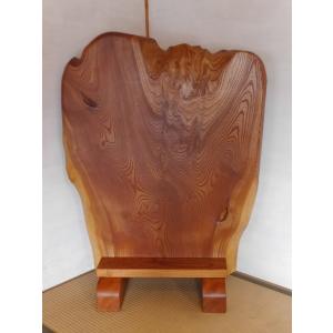 ケヤキ衝立 銘木 国産 サバ杢 ケヤキ 良杢 花...の商品画像