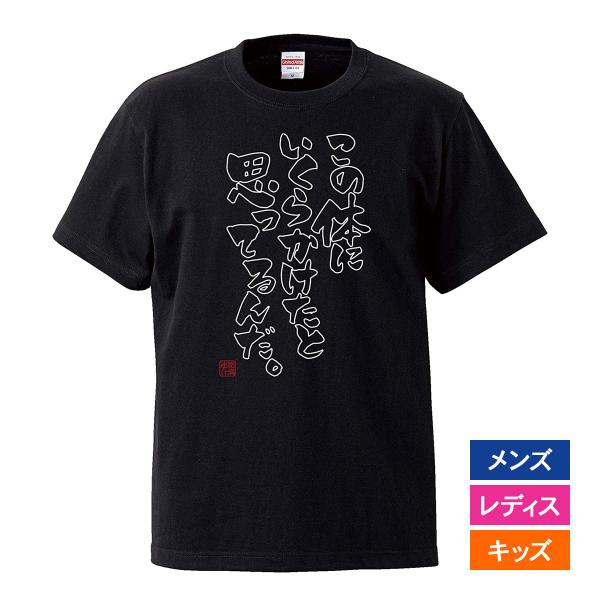おもしろｔシャツ メンズ レディース キッズ 面白 この体にいくらかけたと思ってるんだ 肥満連合 デ...