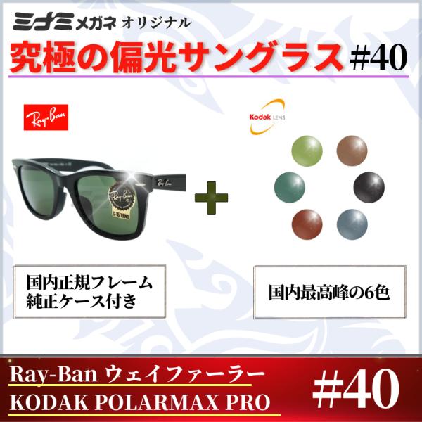 究極 オリジナル偏光サングラス #40 ウェイファーラー × PolarMax Pro Ray-Ba...