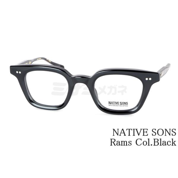 NATIVE SONS メガネ Rams Col.Black PL-084E ウェリントン  ネイテ...