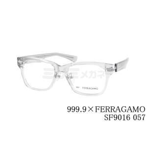999.9×Ferragamo メガネ SF9016 057 コラボ アジアンフィット ウェリントン...