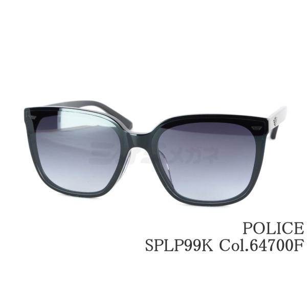 POLICE メガネ SPLP99K Col.700F 64サイズ スクエア ビッグサイズ 大きなサ...