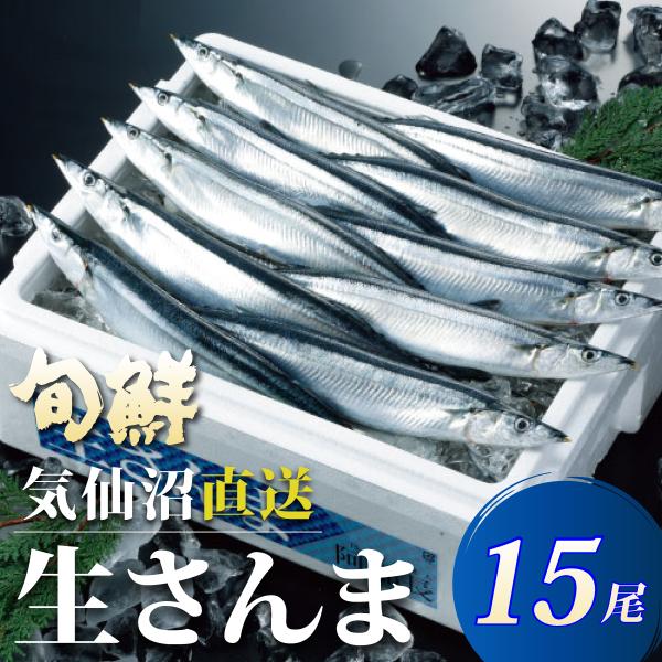 宮城県 気仙沼産 新物  生さんま 15尾 鮮サンマ 秋刀魚 産地工場直送 水揚げ次第順次発送 宮城...
