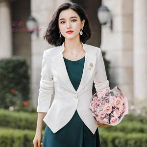 着痩せ 合わせやすい 無地 タイト ジャケット レディース 綺麗 オフィス 通勤 ジャケット ジャケット スプリングアウター 1つボタン 大きいサイズ カジュアル