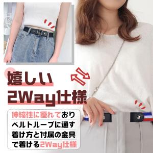 ゴムベルト レディース メンズ ノーバックル ...の詳細画像5