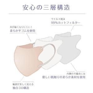 3Dマスク マスク 不織布 立体マスク バイカ...の詳細画像3