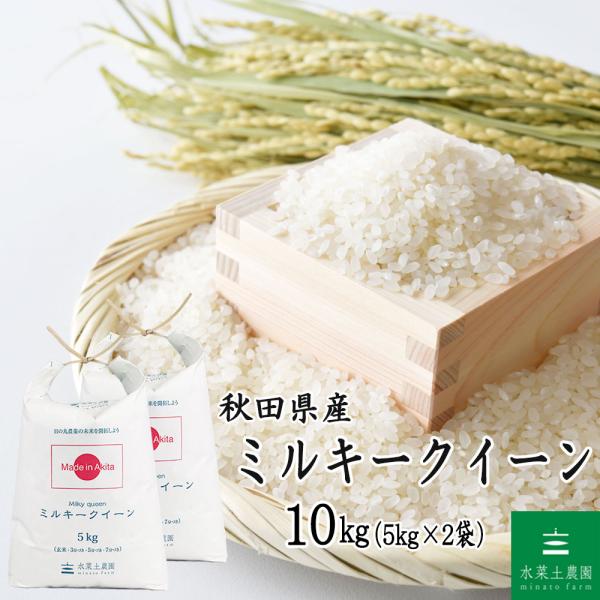 米 お米 ミルキークイーン 精米 10kg（5kg×2袋）白米 秋田県産 農家直送（選べるプレゼント...