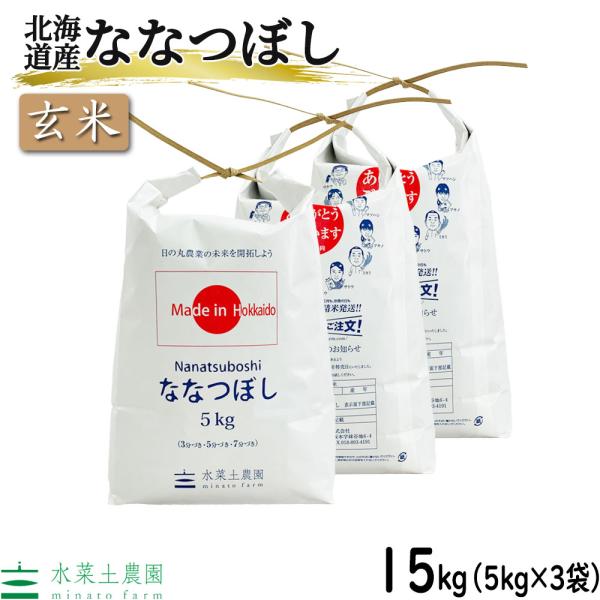 （選べるプレゼント付き）米 お米 玄米 ななつぼし 15kg （5kg×3袋） 令和5年産 北海道産