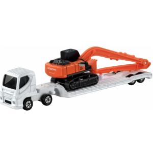 ロングタイプトミカ No.143 日立建機 油圧ショベル ZX210-7 SLF と重機搬送車 タカ...