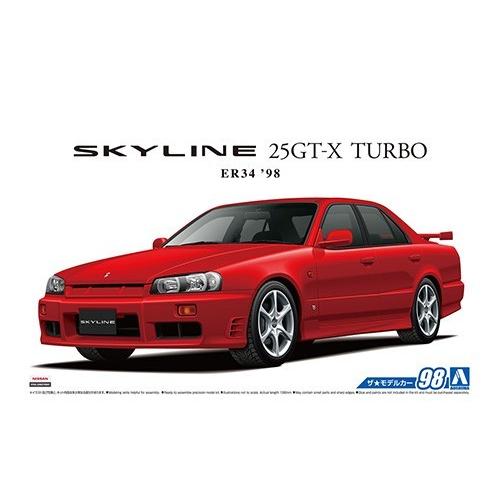 ニッサン ER34 スカイライン 25GT-Xターボ &apos;98 アオシマ 1/24ザ・モデルカー No...