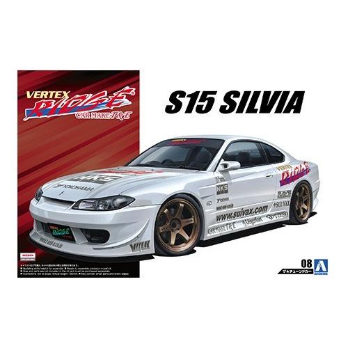 VERTEX S15 シルビア &apos;99　ニッサン  アオシマ 1/24ザ・チューンドカー No.8 ...