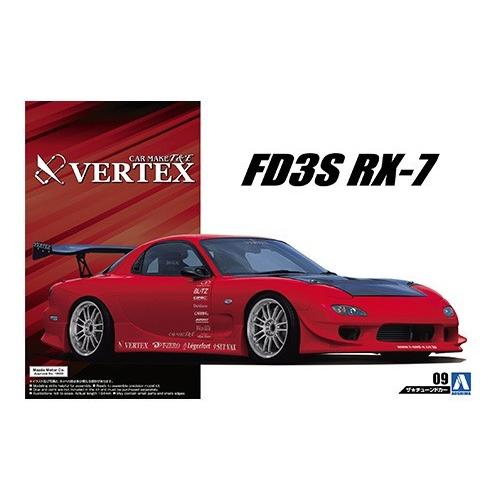 VERTEX FD3S RX-7 &apos;99　マツダ  アオシマ 1/24ザ・チューンドカー No.9 ...