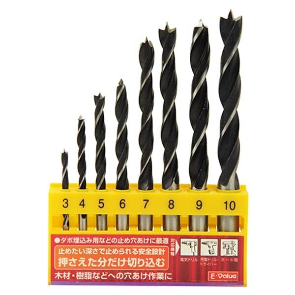 【メール便】E-Value 木工用ドリルセット EDS-2 8PCS 4977292343015 [...
