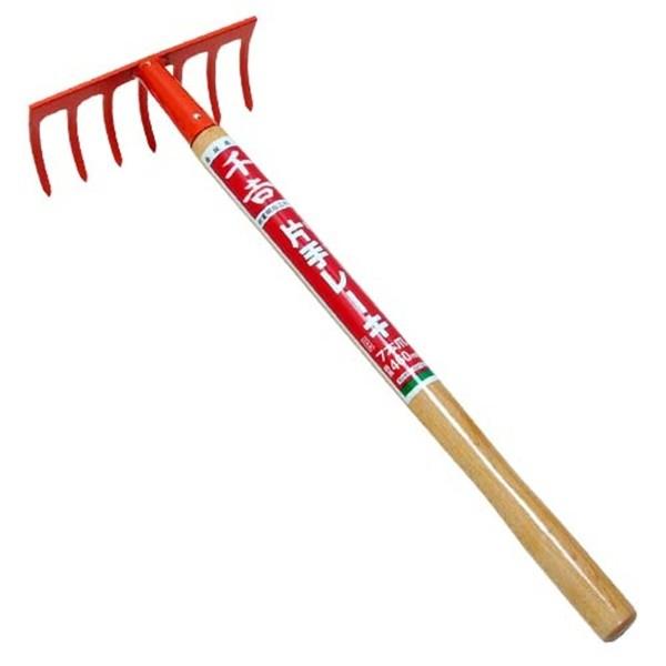 千吉 片手レーキ 7本爪 4977292621526 [除草具 草削り]