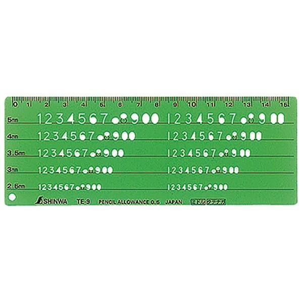 【メール便】シンワ測定 テンプレート 数字記号定規 TE-9 66016 4960910660168