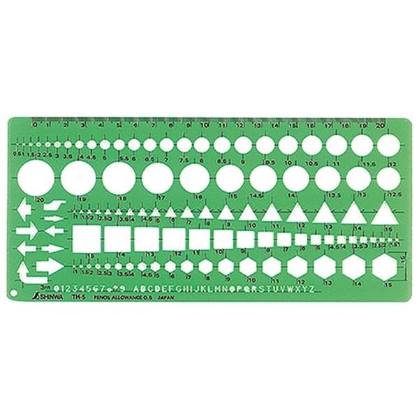 【メール便】シンワ測定 テンプレート 一般総合定規 TH-5 66025 4960910660250