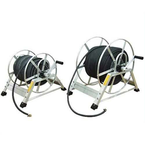 軽量アルミ高圧ホースリール＋クラレ高圧ホース50m付きセット [巻取り機]