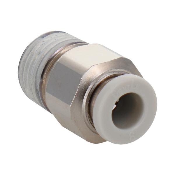 【メール便】H&amp;H ワンタッチ継手 ハーフユニオン R1/4 外径6mmチューブ用 #501