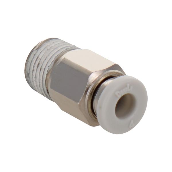 【メール便】H&amp;H ワンタッチ継手 ハーフユニオン R1/8 外径4mmチューブ用 #495