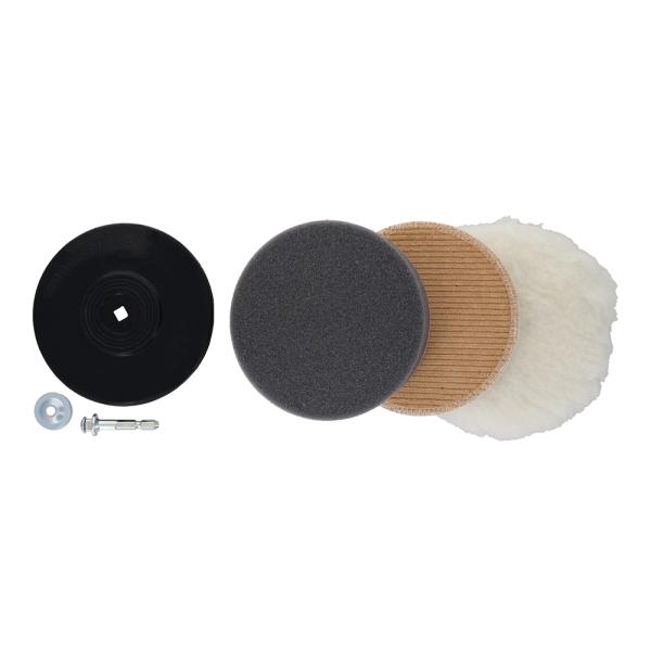 H&amp;H 六角軸マジック付ポリッシャー4点セット φ125mm MG6S-E