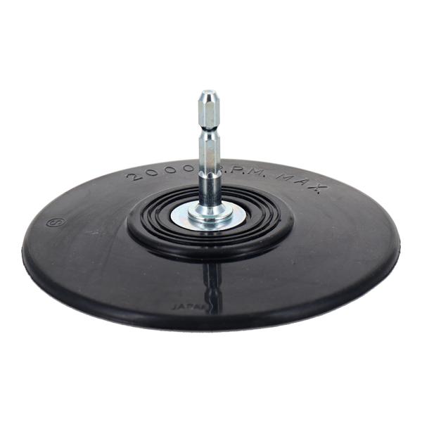 【メール便】H&amp;H 六角軸マジック付ソフトラバーパット φ125mm MRP6S-125