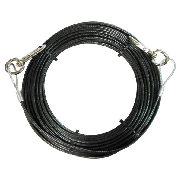 trad PVC被覆メッキ付ワイヤーロープ(両端スナップ加工)径3.2mm×5mm×30m THW-...