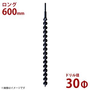 スターエム ハウス用アースドリル 穴径30Φ ロング600mm 両溝型 31B-300 [No.31B 30mm アースオーガードリル]