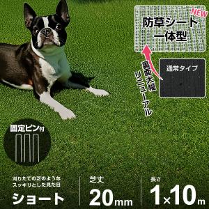 MINATOWORKS（ミナトワークス） 人工芝 防草シート 一体型 1m×10m