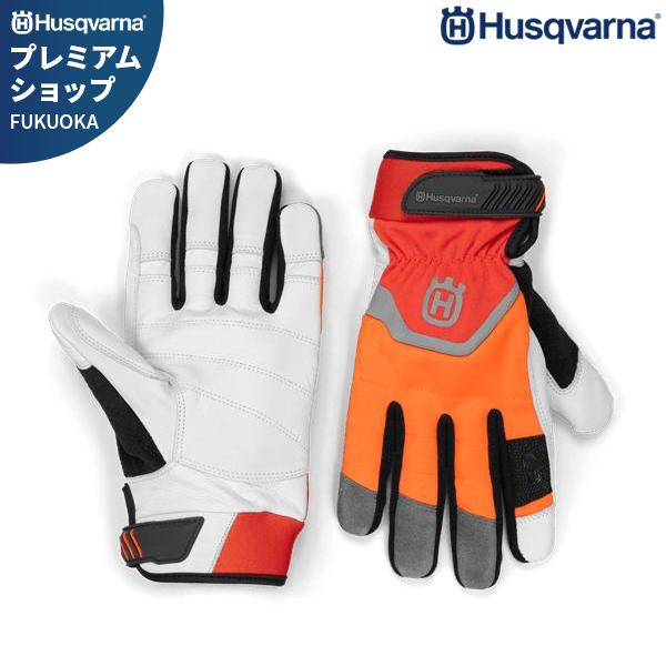 ハスクバーナ 革手袋 グローブ テクニカル チェンソープロテクション付 (サイズS〜L) [Husq...