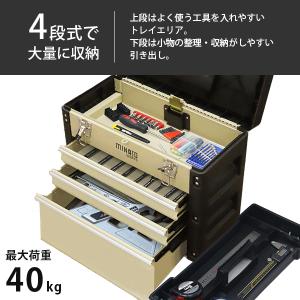 ミナト 4段ツールボックス TB-40 (引き...の詳細画像2