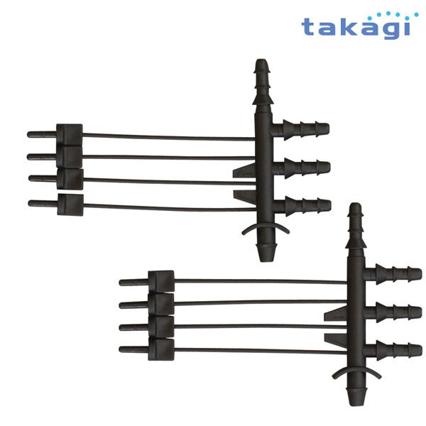 【メール便】タカギ かんたん水やりパーツ 4mmジョイント4分岐 GKJ112